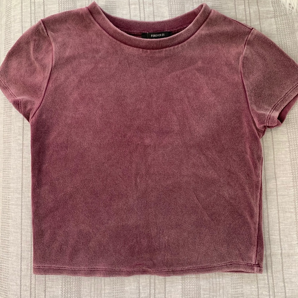 Forever21 velvet crop top